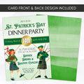 st patricks bagpipe dinner party invite